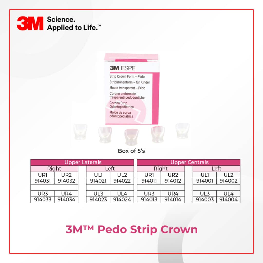 3M™ Pedodontic Anterior Strip Crown Form - Galla Dental