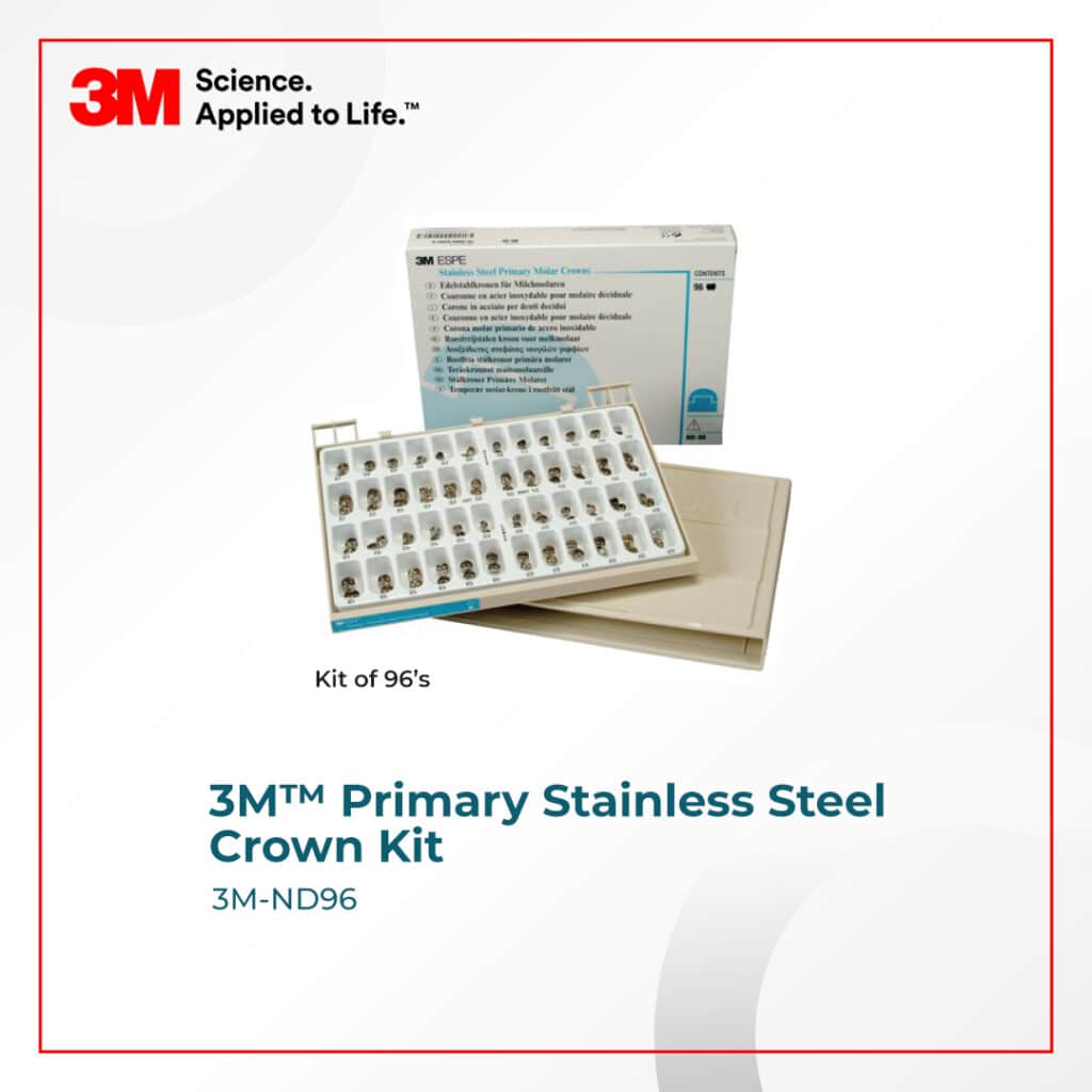 3M™ ESPE™ Stainless Steel Primary Molar Crowns Set Galla Dental