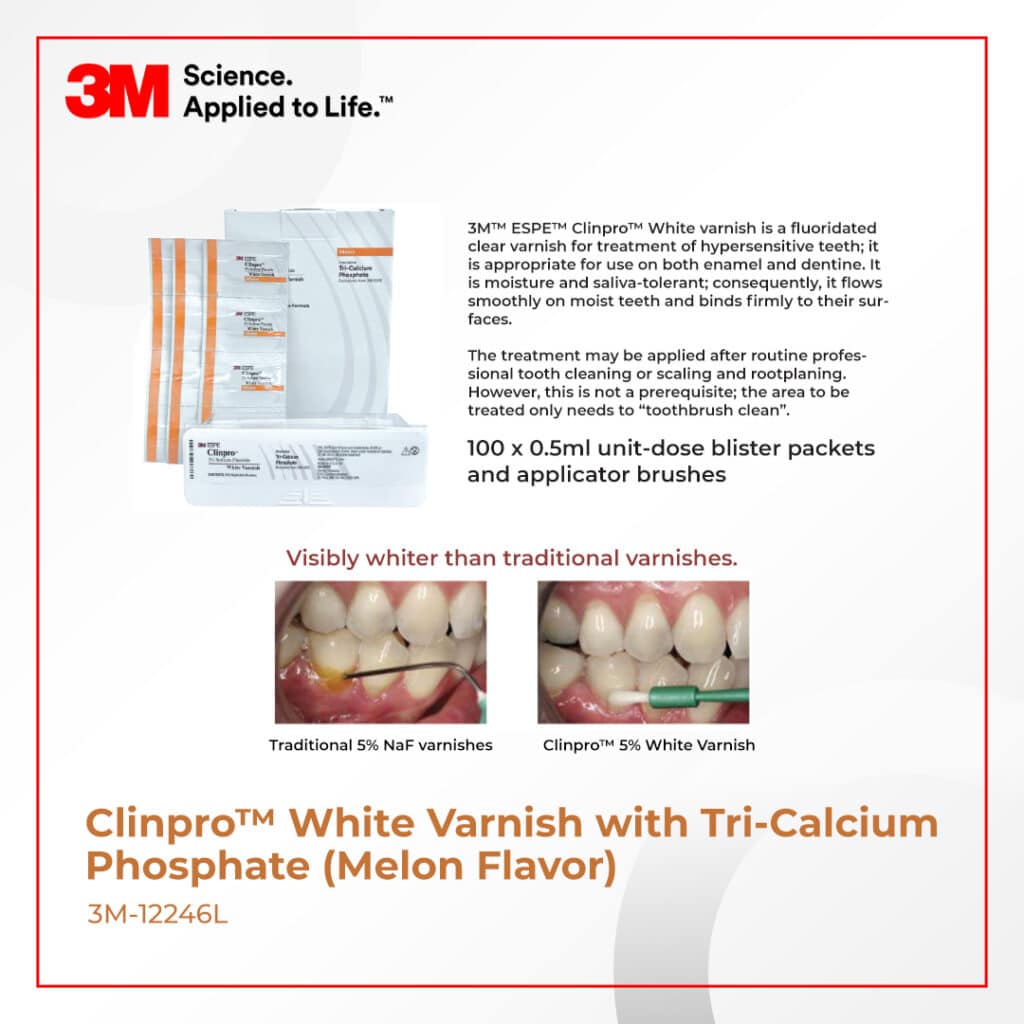 3M™ Clinpro™ 5 Sodium Fluoride White Varnish, Melon Flavor Galla Dental
