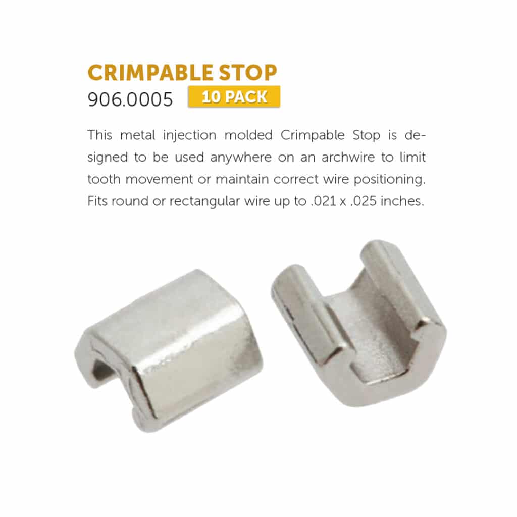 Crimpable stop - Galla Dental